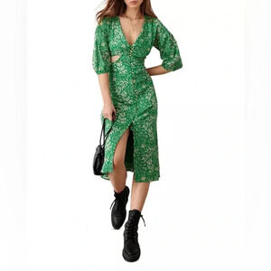 BA&SH | Aria Cutout Midi Dress - Size S (1)